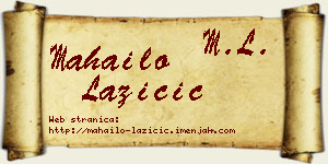 Mahailo Lazičić vizit kartica